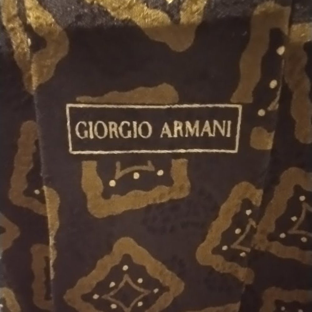 Vintage Giorgio Armani Cravatte Tie Geometric Pattern in Italy